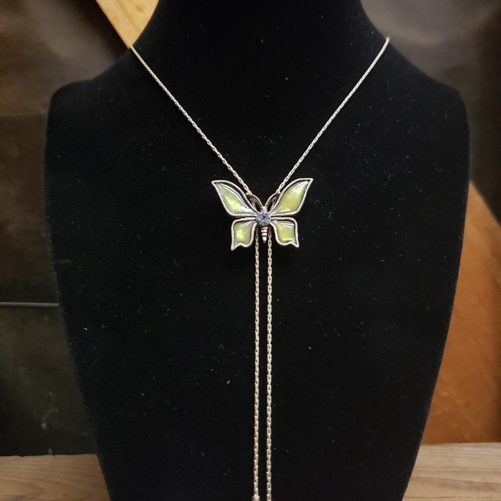 2028 Silver Butterfly necklace